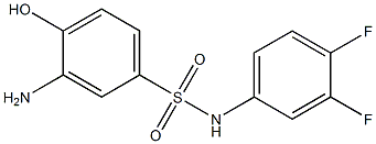 3-amino-N-(3,4-difluorophenyl)-4-hydroxybenzene-1-sulfonamide Struktur