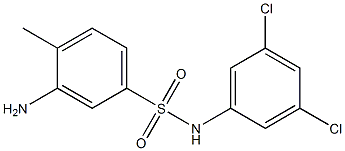 3-amino-N-(3,5-dichlorophenyl)-4-methylbenzene-1-sulfonamide Struktur