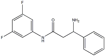 3-amino-N-(3,5-difluorophenyl)-3-phenylpropanamide Struktur