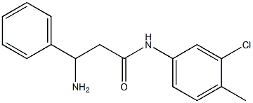 3-amino-N-(3-chloro-4-methylphenyl)-3-phenylpropanamide Struktur