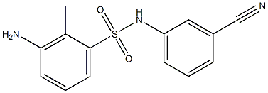 3-amino-N-(3-cyanophenyl)-2-methylbenzene-1-sulfonamide Struktur