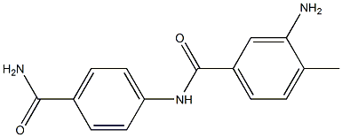 3-amino-N-(4-carbamoylphenyl)-4-methylbenzamide Struktur