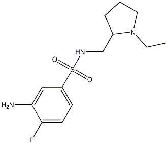 3-amino-N-[(1-ethylpyrrolidin-2-yl)methyl]-4-fluorobenzene-1-sulfonamide Struktur