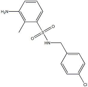 3-amino-N-[(4-chlorophenyl)methyl]-2-methylbenzene-1-sulfonamide Struktur