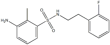 3-amino-N-[2-(2-fluorophenyl)ethyl]-2-methylbenzene-1-sulfonamide Struktur