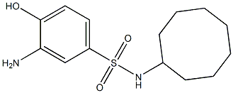 3-amino-N-cyclooctyl-4-hydroxybenzene-1-sulfonamide Struktur