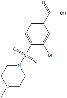 3-bromo-4-[(4-methylpiperazine-1-)sulfonyl]benzoic acid Struktur