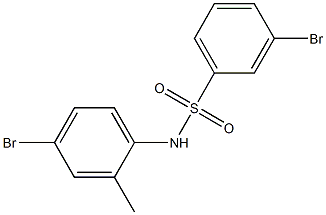 3-bromo-N-(4-bromo-2-methylphenyl)benzene-1-sulfonamide Struktur