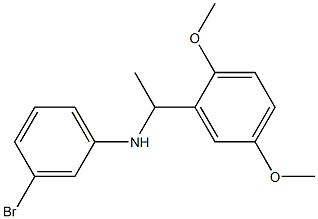 3-bromo-N-[1-(2,5-dimethoxyphenyl)ethyl]aniline Struktur