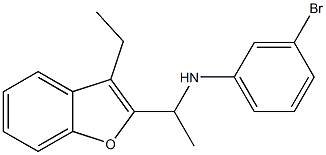 3-bromo-N-[1-(3-ethyl-1-benzofuran-2-yl)ethyl]aniline Struktur