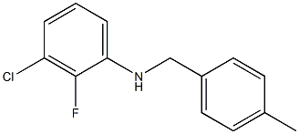 3-chloro-2-fluoro-N-[(4-methylphenyl)methyl]aniline Struktur