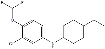 3-chloro-4-(difluoromethoxy)-N-(4-ethylcyclohexyl)aniline Struktur