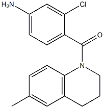 3-chloro-4-[(6-methyl-1,2,3,4-tetrahydroquinolin-1-yl)carbonyl]aniline Struktur