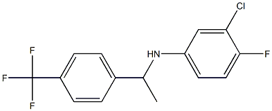 3-chloro-4-fluoro-N-{1-[4-(trifluoromethyl)phenyl]ethyl}aniline Struktur