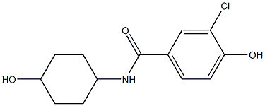 3-chloro-4-hydroxy-N-(4-hydroxycyclohexyl)benzamide Struktur