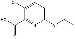 3-chloro-6-(ethylsulfanyl)pyridine-2-carboxylic acid Struktur