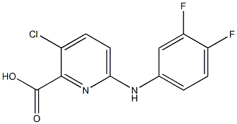 3-chloro-6-[(3,4-difluorophenyl)amino]pyridine-2-carboxylic acid Struktur