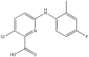 3-chloro-6-[(4-fluoro-2-methylphenyl)amino]pyridine-2-carboxylic acid Struktur