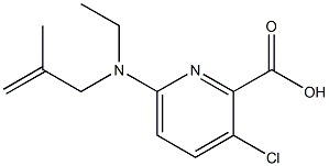 3-chloro-6-[ethyl(2-methylprop-2-en-1-yl)amino]pyridine-2-carboxylic acid Struktur