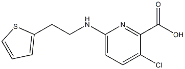 3-chloro-6-{[2-(thiophen-2-yl)ethyl]amino}pyridine-2-carboxylic acid Struktur