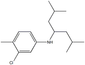 3-chloro-N-(2,6-dimethylheptan-4-yl)-4-methylaniline Struktur