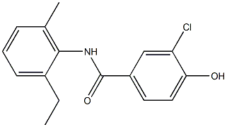 3-chloro-N-(2-ethyl-6-methylphenyl)-4-hydroxybenzamide Struktur