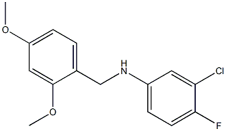 3-chloro-N-[(2,4-dimethoxyphenyl)methyl]-4-fluoroaniline Struktur