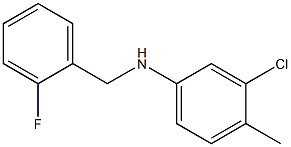 3-chloro-N-[(2-fluorophenyl)methyl]-4-methylaniline Struktur