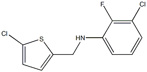 3-chloro-N-[(5-chlorothiophen-2-yl)methyl]-2-fluoroaniline Struktur