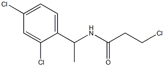 3-chloro-N-[1-(2,4-dichlorophenyl)ethyl]propanamide Struktur