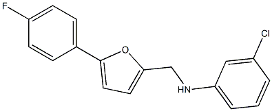 3-chloro-N-{[5-(4-fluorophenyl)furan-2-yl]methyl}aniline Struktur