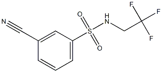 3-cyano-N-(2,2,2-trifluoroethyl)benzenesulfonamide Struktur