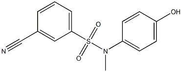 3-cyano-N-(4-hydroxyphenyl)-N-methylbenzene-1-sulfonamide Struktur