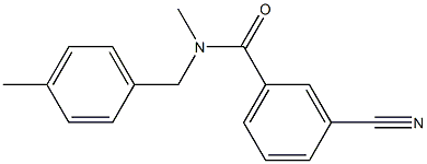 3-cyano-N-methyl-N-[(4-methylphenyl)methyl]benzamide Struktur