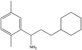 3-cyclohexyl-1-(2,5-dimethylphenyl)propan-1-amine Struktur