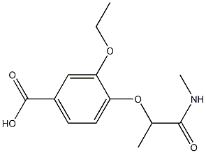 3-ethoxy-4-[1-(methylcarbamoyl)ethoxy]benzoic acid Struktur