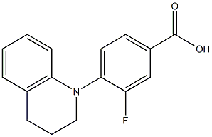 3-fluoro-4-(1,2,3,4-tetrahydroquinolin-1-yl)benzoic acid Struktur