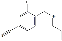 3-fluoro-4-[(propylamino)methyl]benzonitrile Struktur