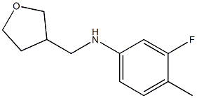 3-fluoro-4-methyl-N-(oxolan-3-ylmethyl)aniline Struktur