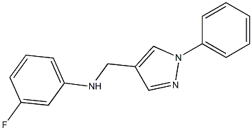 3-fluoro-N-[(1-phenyl-1H-pyrazol-4-yl)methyl]aniline Struktur