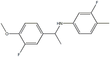 3-fluoro-N-[1-(3-fluoro-4-methoxyphenyl)ethyl]-4-methylaniline Struktur