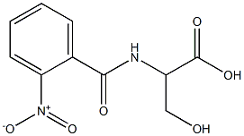 3-hydroxy-2-[(2-nitrobenzoyl)amino]propanoic acid Struktur