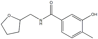 3-hydroxy-4-methyl-N-(oxolan-2-ylmethyl)benzamide Struktur