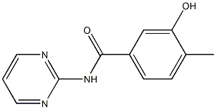 3-hydroxy-4-methyl-N-(pyrimidin-2-yl)benzamide Struktur