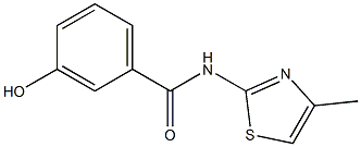 3-hydroxy-N-(4-methyl-1,3-thiazol-2-yl)benzamide Struktur