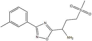 3-methanesulfonyl-1-[3-(3-methylphenyl)-1,2,4-oxadiazol-5-yl]propan-1-amine Struktur