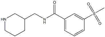 3-methanesulfonyl-N-(piperidin-3-ylmethyl)benzamide Struktur