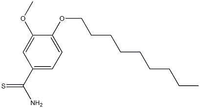 3-methoxy-4-(nonyloxy)benzene-1-carbothioamide Struktur