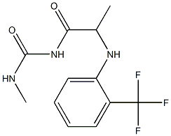 3-methyl-1-(2-{[2-(trifluoromethyl)phenyl]amino}propanoyl)urea Struktur