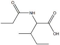 3-methyl-2-(propionylamino)pentanoic acid Struktur